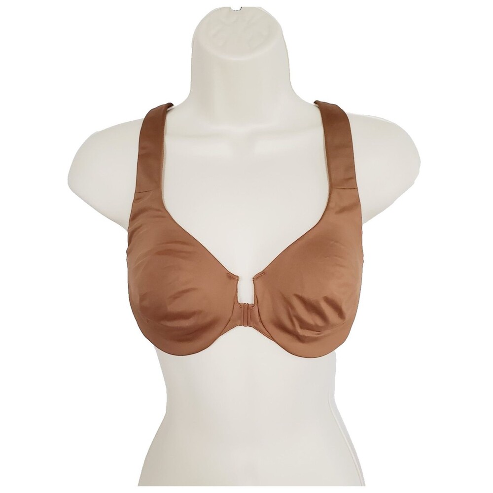 NEW DELIMIRA Bra Size 36D Brown Full Coverage Underwire Non-Padded Racerback